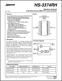 datasheet for HS-3374RH by Intersil Corporation
