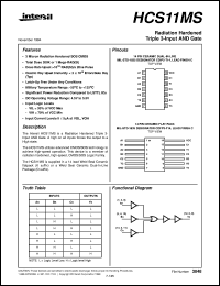 datasheet for HCS11MS by Intersil Corporation
