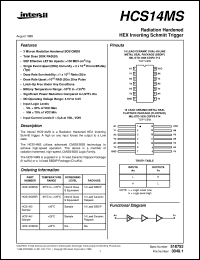 datasheet for HCS14MS by Intersil Corporation