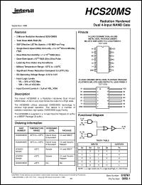 datasheet for HCS20MS by Intersil Corporation
