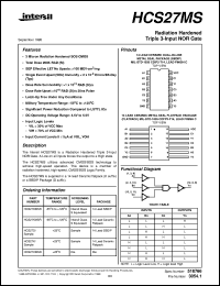 datasheet for HCS27MS by Intersil Corporation