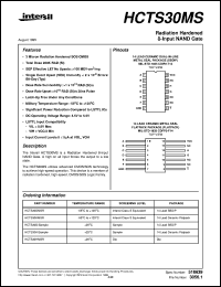 datasheet for HCTS30MS by Intersil Corporation