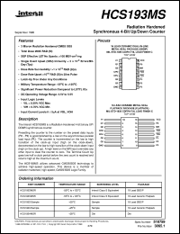 datasheet for HCS193MS by Intersil Corporation