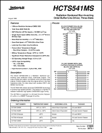 datasheet for HCTS541MS by Intersil Corporation