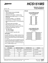 datasheet for HCS151MS by Intersil Corporation