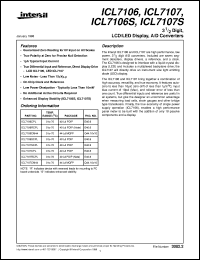 datasheet for ICL7106S by Intersil Corporation