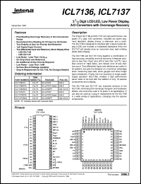 datasheet for ICL7137 by Intersil Corporation