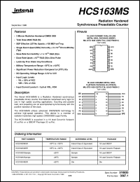 datasheet for HCS163MS by Intersil Corporation