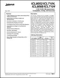 datasheet for ICL8052/ICL7104 by Intersil Corporation