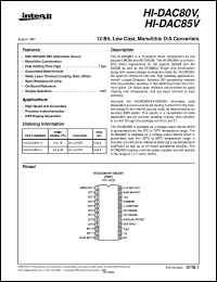 datasheet for HI-DAC80V by Intersil Corporation