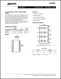 datasheet for DG308A by Intersil Corporation