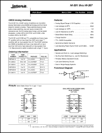 datasheet for HI-301 by Intersil Corporation