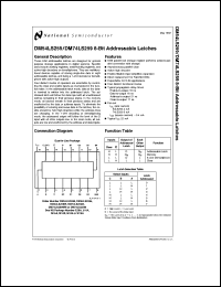 datasheet for DM54LS259J/883 by 