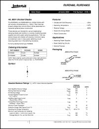 datasheet for RURD460 by Intersil Corporation