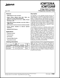 datasheet for ICM7226A by Intersil Corporation