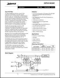 datasheet for HSP43168/883 by Intersil Corporation