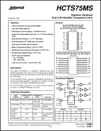 datasheet for HCTS75MS by Intersil Corporation