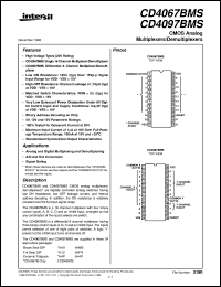 datasheet for CD4067BMS by Intersil Corporation