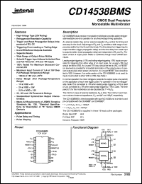 datasheet for CD14538BMS by Intersil Corporation