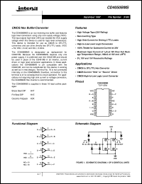 datasheet for CD4050BMS by Intersil Corporation