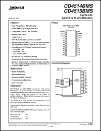 datasheet for CD4514BMS by Intersil Corporation