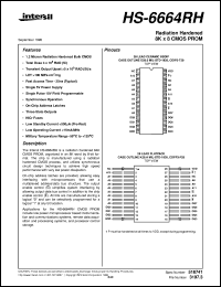 datasheet for HS-6664RH by Intersil Corporation