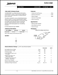 datasheet for RURU15060 by Intersil Corporation