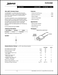 datasheet for RURG3060 by Intersil Corporation