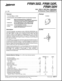 datasheet for FRM130D by Intersil Corporation