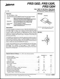 datasheet for FRS130D by Intersil Corporation