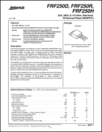 datasheet for FRF250D by Intersil Corporation