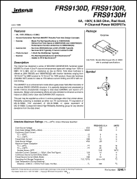 datasheet for FRS9130D by Intersil Corporation
