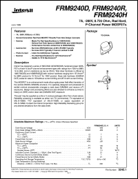 datasheet for FRM9240D by Intersil Corporation