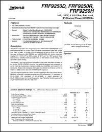 datasheet for FRF9250D by Intersil Corporation