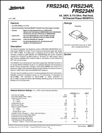datasheet for FRS234R by Intersil Corporation