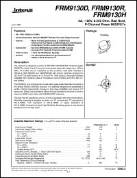 datasheet for FRM9130H by Intersil Corporation
