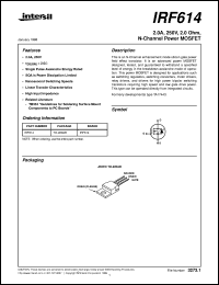 datasheet for IRF614 by Intersil Corporation