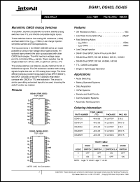 datasheet for DG405 by Intersil Corporation