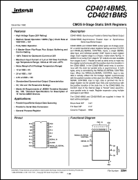datasheet for CD4014BMS by Intersil Corporation