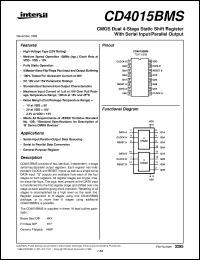 datasheet for CD4015BMSFN3295 by Intersil Corporation