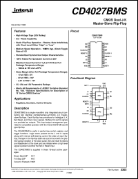 datasheet for CD4027BMS by Intersil Corporation