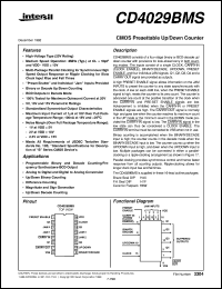 datasheet for CD4029BMS by Intersil Corporation