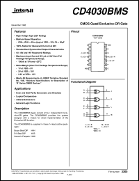 datasheet for CD4030BMS by Intersil Corporation