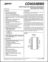 datasheet for CD4034BMS by Intersil Corporation