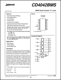 datasheet for CD4042BMS by Intersil Corporation
