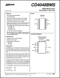datasheet for CD4048BMS by Intersil Corporation