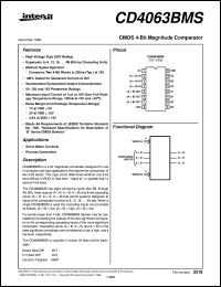 datasheet for CD4063BMS by Intersil Corporation