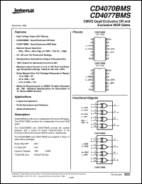 datasheet for CD4070BMS by Intersil Corporation