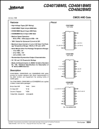datasheet for CD4073BMS by Intersil Corporation