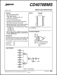 datasheet for CD4078BMS by Intersil Corporation